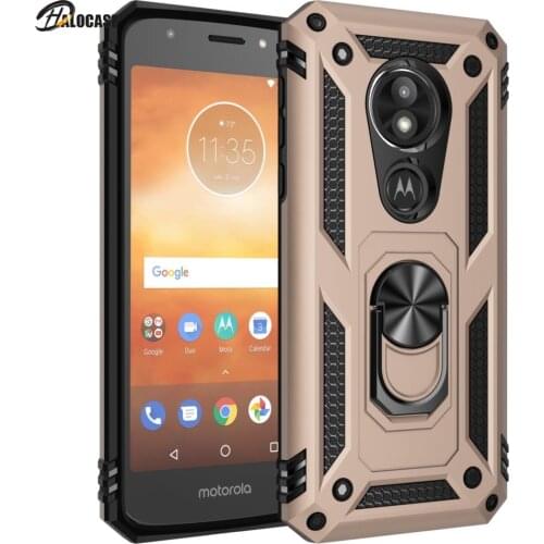 Shockproof Armor Bumper phone Case For MOTO G6 G7 E6 P40 Z4 E5 One Zoom Play Pro Plus Power Play Ring Stand Holder Back Cover