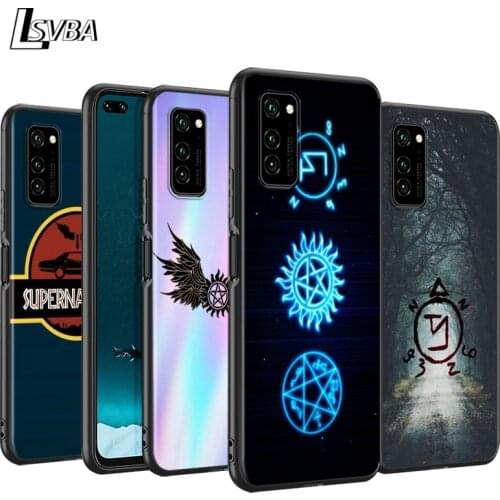 Supernatural Badge logo Black Cover For Huawei P40 P30 P20 P10 P9 P8 Lite E 5G 2017 2019 Pro Plus Phone Case