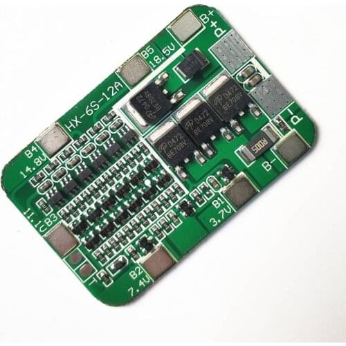 Thinary Electronic 6S 15A 24V PCB BMS Protection Board For 6 Pack 18650 Li-ion Lithium Battery Cell Module 50*32mm