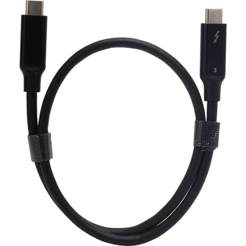 Thunderbolt 3 Cable 40Gbps 100W Thunderbolt 3 Dock Cable 0.7M 2.3ft 20V 5A TB3 Cable 5K