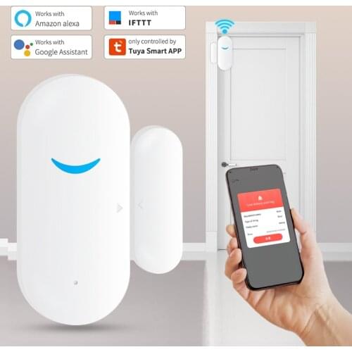 Tuya Smart WiFi Door Sensor Door Open / Closed Detectors Window Sensor App Notification Alert Alarm Support Alexa Google Home