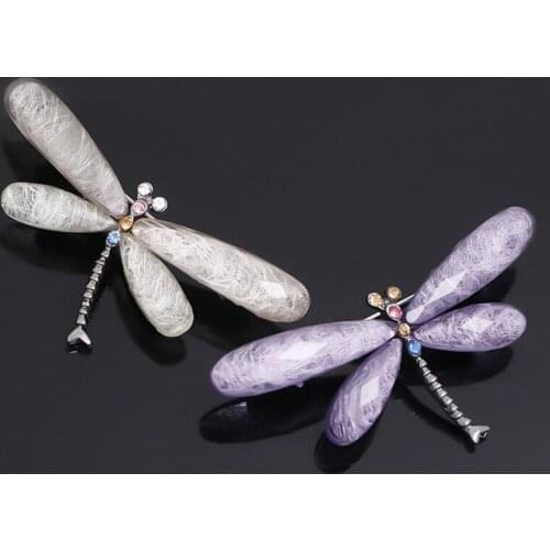 Vintage Women Rhinestone Insect Dragonfly Shape Brooch Pin For Women Animal Breastpin Insect Brooch Pin Fashion Dress Coat Acces