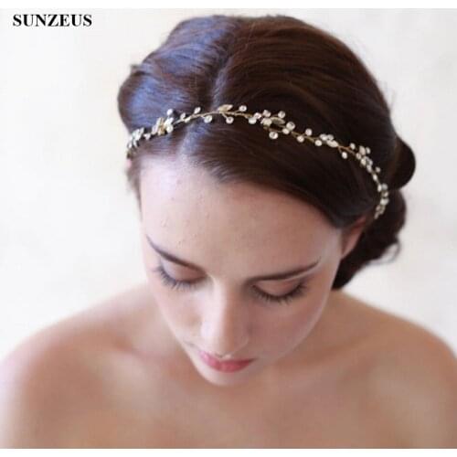 High Class Hand-made Bridal Hair Chain Gold/ Silver Marriage Accessory Headband Hair Sash For Wedding Party SQ0183
