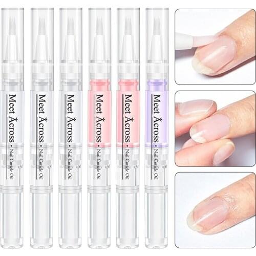 MEET ACROSS Cuticle Revitalizer Nutrition Oil Pen Flower Fruity Exfoliate Treatmen Nail Care Finger Repair Moisturizing Liquid
