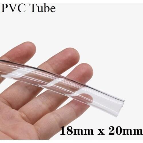 1M 18mm x 20mm PVC Tube Transparent Soft Pipe Antifreeze Oil Hose Garden Irrigation Soft Hose Plant Watering Pots Tube