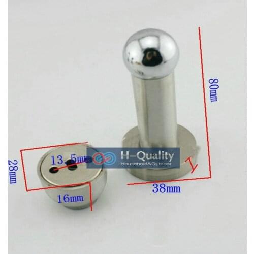 2PCS/Lot 80MM Strong Handle Type Stainless Steel Magnetic Door Stop, Kitchen Cabinet Door Stopper, Round Strong Handle Type