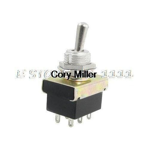 AC 220V 3A Amps 6 Solder Terminals Pins DPDT on-on 2 Position Toggle Switch