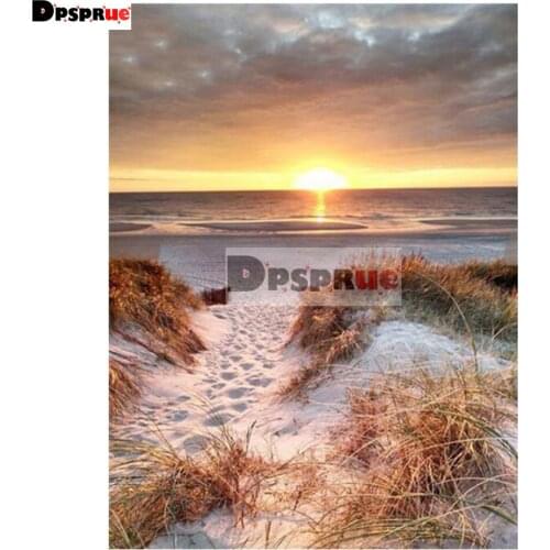 5D DIY Diamond Painting Full Square/Round Landscape Beach Sea Cross stitch Kit Mosaic Rhinestones Diamond Embroidery D18