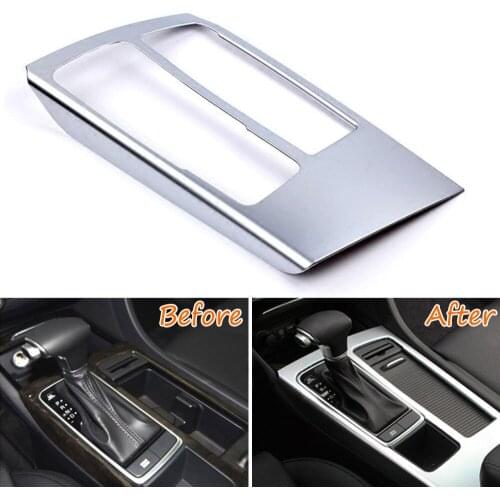 For Kia Optima K5 Car-Styling Console Gear Shift Box Cover Trim Interior Decor Chrome Moldings Car Covers Accessories 2016 2017