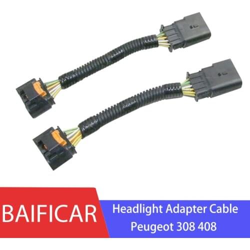 Baificar Brand New LED Headlight Headlamp Exhibition Adapters & Converter Wire Harness 9 Pin Turn 10 Pin For Peugeot 308 408