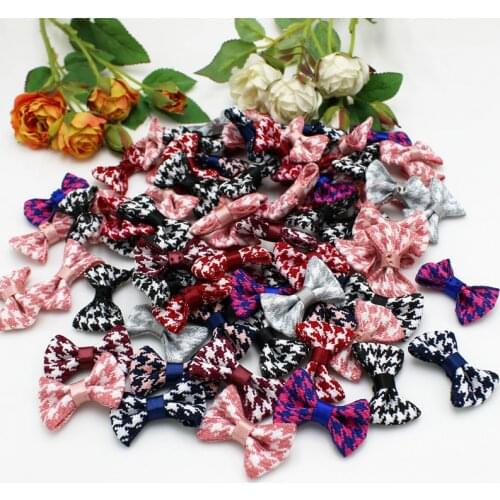20pcs/lot crafts Multicolors Grossgrain Bows Girls Mini Bow Headwear DIY Garment Decoration Scrapbooking Crafts Supplies