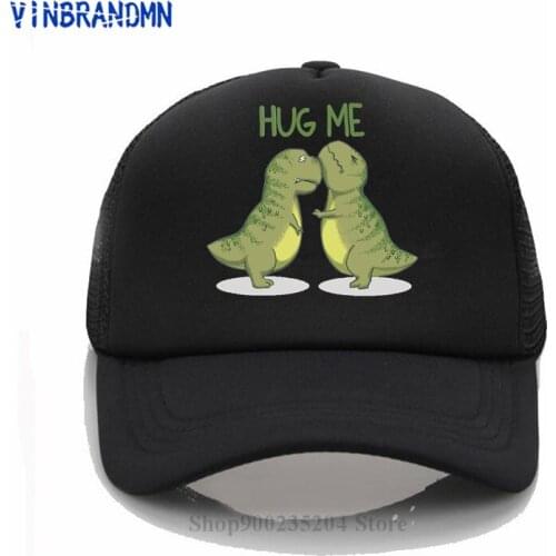 Cute Dinosaurs Hug Me Baseball cap Lady Custom Animal Printed Fashion sun hat 2021 Summer Casual Kawaii Dino Kiss Hip Hit Hats