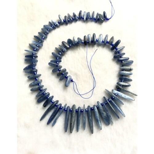 Wholesale 1pcs 100% Natural Blue Kyanite Beads,8-25mm Long Chips Beads,Polished Nugget Beads for jewelry diy