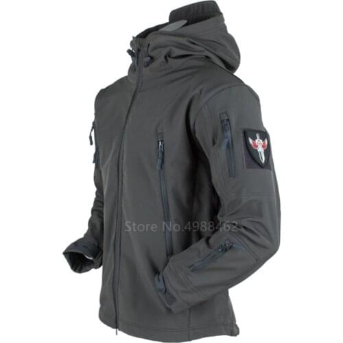 New Military Us Army Uniform Outdoor Jacket WW2 German Tactical Top for Man Wind Water Proof Breathable Hooded Zipper Fleece Top