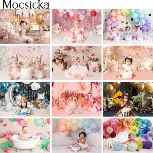 Girl Kids Portrait Backdrop Photocall Children Birthday Cake Smash Background Photo Studio Professional Photography Props