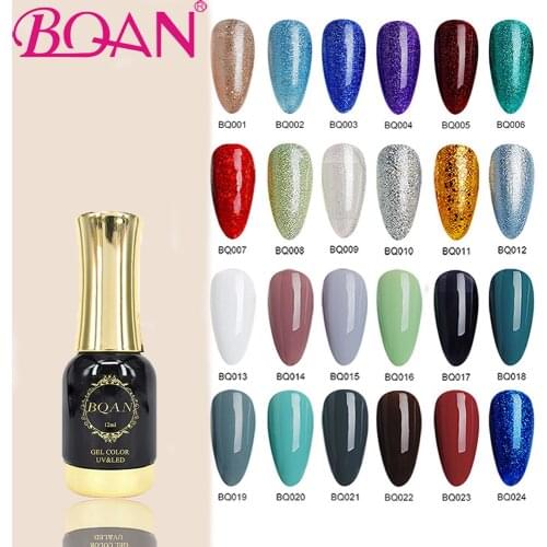 BQAN 12ml Gel Nail Polish Glass Bottle UV Gel Nail Polish For Manicure Tool Need Nail Lamp UV Gel Varnish For Nails Art Painting
