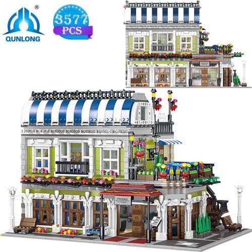 Creator Expert Street View Building Blocks Technical Romantic Restaurant Model Bricks Construction Toys for Friends Gifts