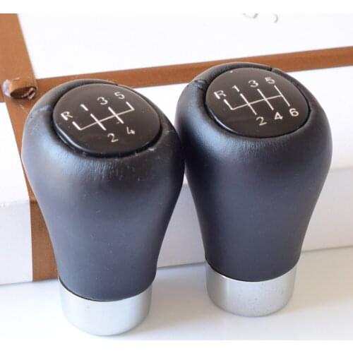 Leather 5/6 Speed Gear Shift Handle Knob Stick Lever Shiftrer For BMW 5 Series E60 E61 E28 E34 E39 Car Accessories