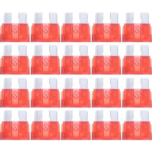 20pcs Red 10A Fuse ATO/ATC 32V Medium Blade Fuse Standard Fuse Universal 10A For Auto Car Truck