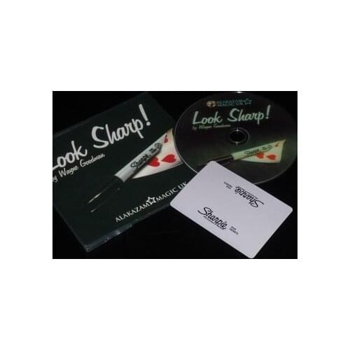 Look Sharp (DVD+Gimmick) Magic Tricks Close Up Street Magia Illusion Gimmick Prop Marker Pen to Chosen Signed Card Magie Magica