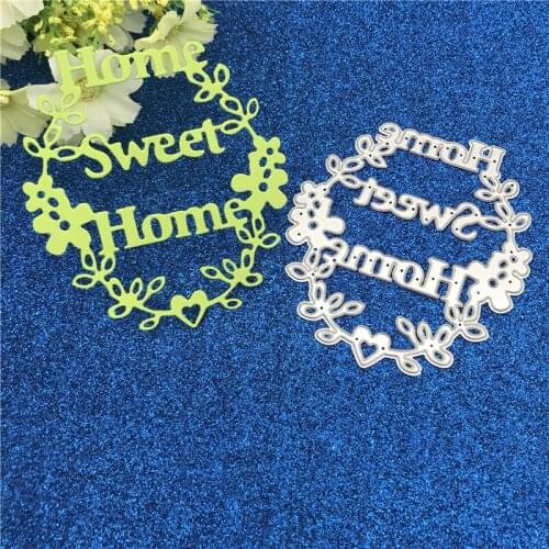 Metal Cutting Dies sweet home letters For Scrapbooking Stencils DIY Album Cards Decoration Embossing Folder Die Cuts Template