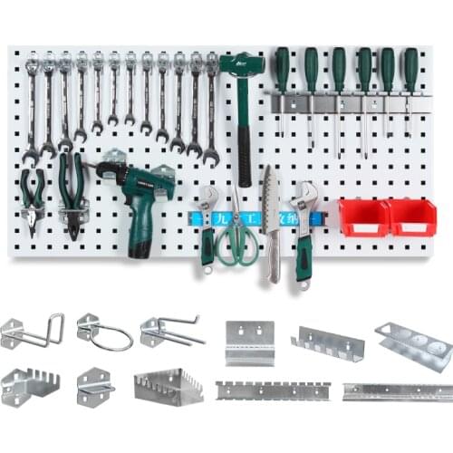 Wall-Mounted Hole board hook Hardware Tool Storage rack toolbox Hanging board Tool Storage Angle Grinder organize Box