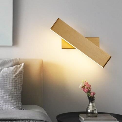 Wall Lamp Led Modern Creative Bedside Bedroom Living Room Lighting Sconce Nordic Thin Rotating Gold Aisle Indoor Decor Light