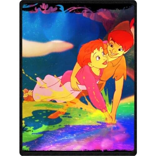 New peter pan Print Baby Kids Child Summer Aircon Blanket Soft Thick Flannel Fleece Warm Spring Blankets
