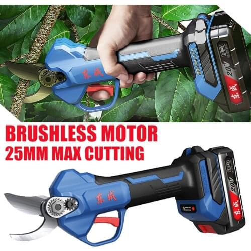 20V Brushless Electric Scissors Cordless Pruning Shear Rechargeable Scissors Fruit Tree Bonsai Pruner Power Tool Garden Tools