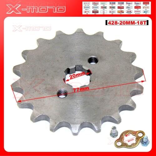 428 18T Tooth 20mm ID Front Engine Sprocket for Stomp YCF Upower Dirt Pit Bike ATV Quad Go Kart Moped Buggy Scooter Motorcycle