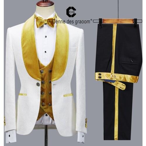 Cenne Des Graoom Latest Coat Design Men Suits Tailor-Made Tuxedo 4 Pieces Blazer Velvet Lapel Wedding Party Groom Costume Homme