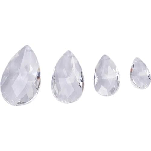 38mm/50mm/63mm/76mm Clear Chandelier Glass Crystals Lamp Prisms Parts Hanging Drops Pendants 38mm-76mm Crystal Lamp Accessories