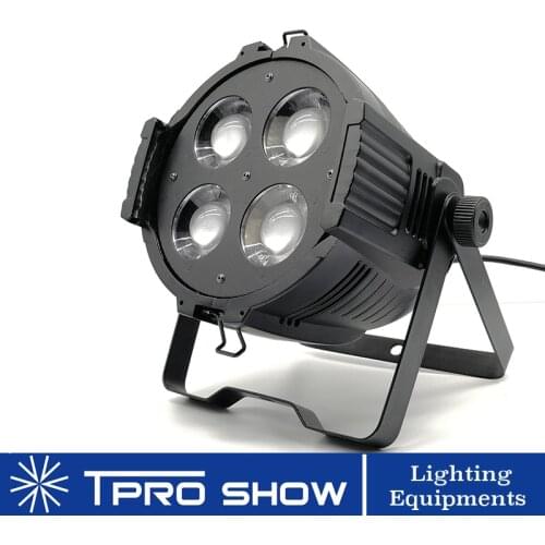 LED PAR COB 4x25W White Color Adjustable DMX 512 100W Spot Light Dimming Stage Light for TV Studio Theater Church Wedding Party