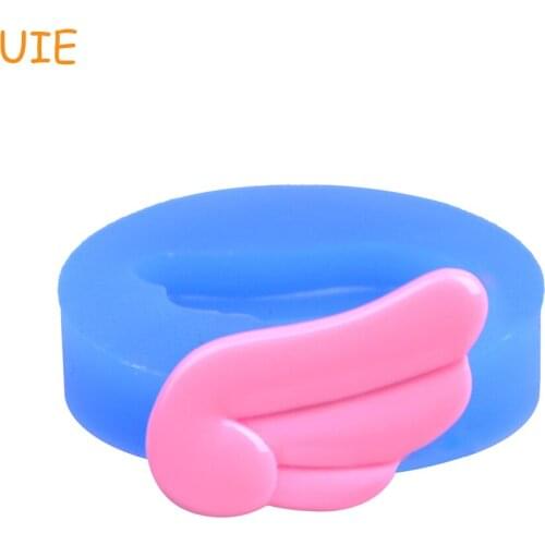 PYL274U 27.5mm Wing Flexible Silicone Mold for Cake Decoration Fondant Sugarcraft Gum Paste Icing Polymer Clay Resin Jewelry DIY