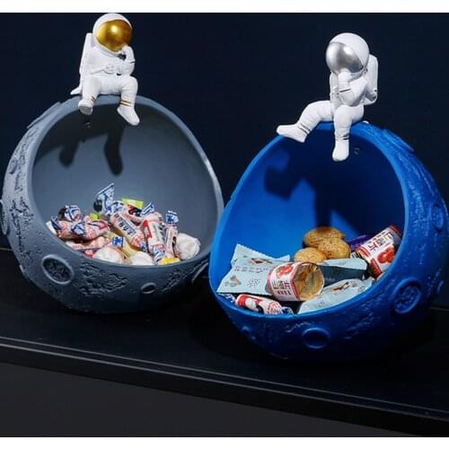 MODERN ASTRONAUT SCULPTURE RESIN FIGURE STATUETES SPACEMAN STORAGE HOME DECORATION ACCESSORIES CRAFTS FIGURINE DECOR