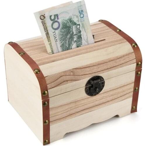 TENSKE Wooden Piggy Banks For Money