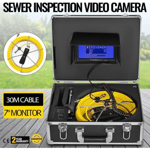 30M 7 "IP68 Waterproof Pipe Inspection Video Camera Night Vision Sewers