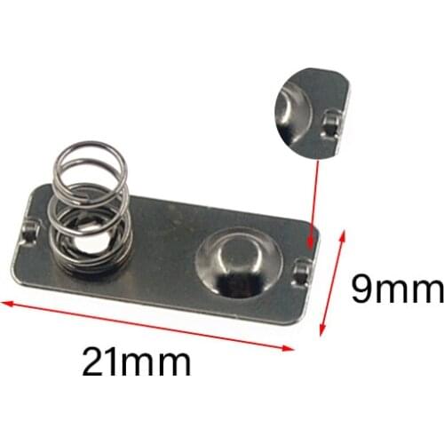 10pcs/ 21x9mm Replacement Metal Batteries Spring Contact Plate Silver Bidirectional card slot For AA AAA Battery case