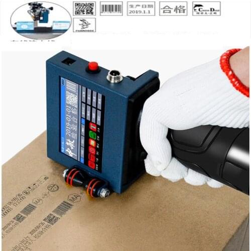 ZM-630II intelligent Portable Date Printer Coding Machine Prices Label Barcode QR code Coding Machine (With black ink cartridge)