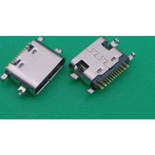 10PCS/LOT Micro USB JACK 3.1 Type-C 16pin SMD 90 degree female connector For Mobile Phone Charging port Charging Socket