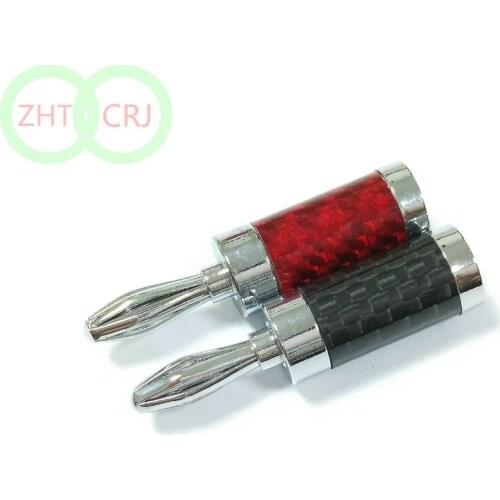 20pcs copper Rhodium Plated Audio Speaker Cable Wire 4mm Banana Plug Connector