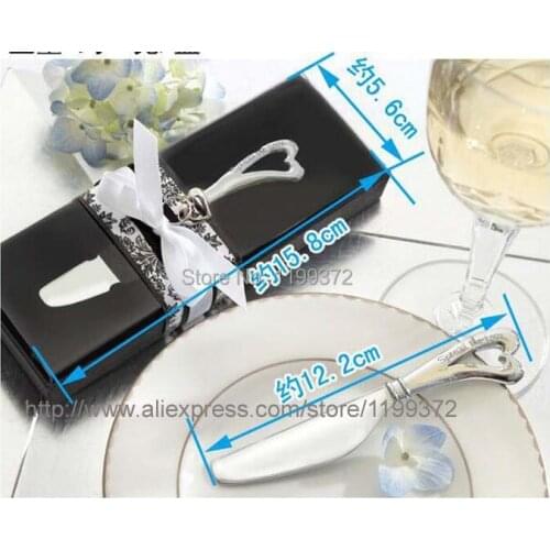 200pcs Spread The Love Heart-Shaped Heart Shape Handle Spreaders Spreader Butter Knives Knife Wedding Gift Favors