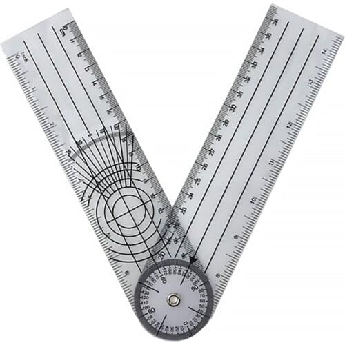 360 Degree Goniometer Angle Medical Spinal Angle Ruler Multi-Ruler Goniometer Angle Ruler Measuring Tool Protractor Angle Finder
