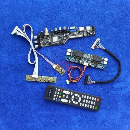 4CCFL DIY KIT Fit M190EG01/M190EG02/MT190EN02 LVDS 30-Pin 1280*1024 DVB Signal LCD screen drive board HDMI-compatible VGA AV USB