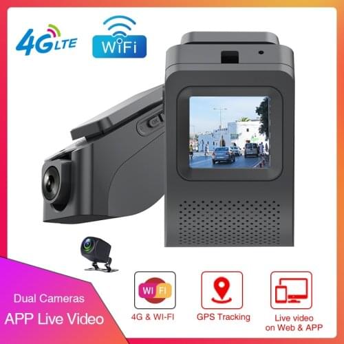 Mini 4G hidden dual cams dash camera 128G SD card GPS navigator positioning WIFI car video recorder fleet management