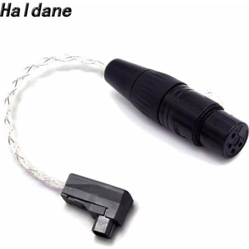 Free Shipping Haldane 4 Cores Silver Plated RSA/ALO Balanced to 4pin XLR Female Audio Adapter Cable For SR71 SR71B RXMK3 SOLO