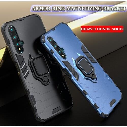 Ring Armor Case For Huawei Honor 20 Pro 7A 7C 10i 20i 10 Lite V10 V20 V30 Play 6X 8A 8S 8X Max 9X Global Back Phone Cover Coque