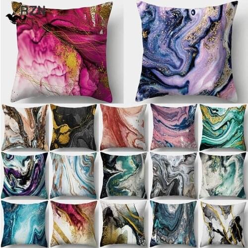 Golden Marble Geometric Decorative Cushion Cover Pillow Pillowcase Polyester 45*45 Throw Pillow Home Decor Pillowcover 40893