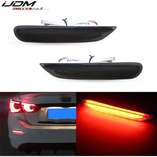 IJDM LED Bumper Reflector Marker Lights For Infiniti Q50 QX30 QX60 QX56 QX80 Nissan LED Brake Lights w/Sequential Turn Signal