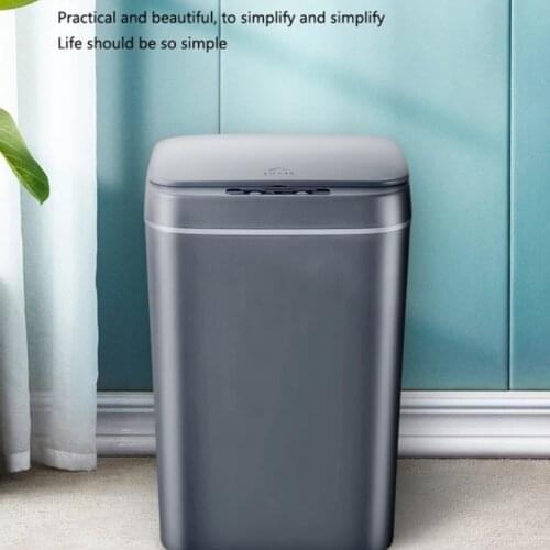 Induction Trash Can Automatic Sensor Dustbin Smart Sensor With Lid Waste Bin Home Rubbish Can For Kitchen Bathroom Garbage Can